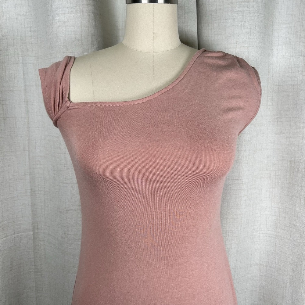 Free People Beach‎ Cora Mini Dress Rose Pink Asymmetrical Bodycon Size Small - Picture 2 of 9